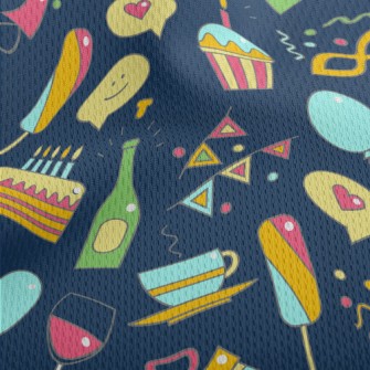 Birthday Cake Gift Candy Patte Athletic Mesh Flat Back