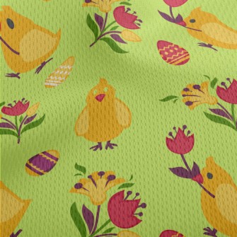 Cute Little Chicken Holding A  Athletic Mesh Flat Back