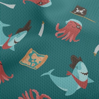 Shark And Octopus Dressed As P Athletic Mesh Flat Back