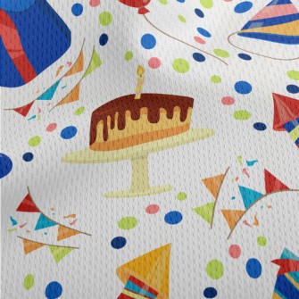 Cartoon Birthday Gift Balloon  Athletic Mesh Flat Back