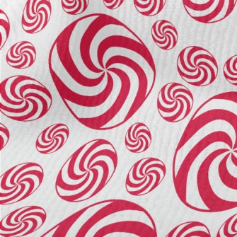 Christmas Red And White Candy Terry