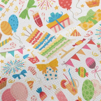 Colorful Birthday Cake Gift Pa Performance Linen