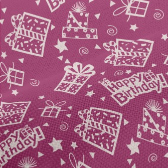 Happy Birthday Text And Gift Performance Linen