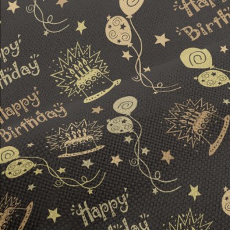 Happy Birthday Text Cake Ballo Performance Linen