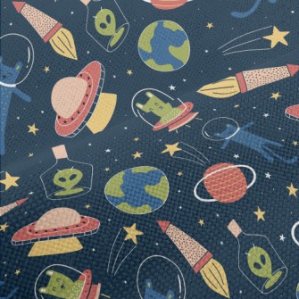 Space Cats And Aliens Performance Linen