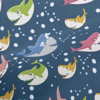 Colorful Shark Family Performance Linen