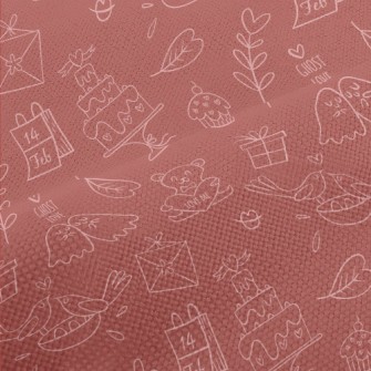 Hand Drawn Cute Valentine&#39; Performance Linen