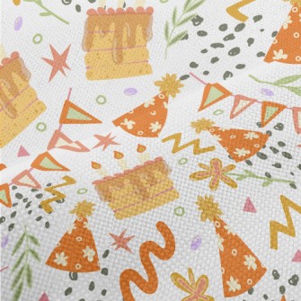 Happy Birthday Cake With Candl Performance Linen