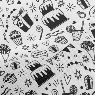 Black And White Birthday Party Performance Linen