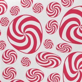 Christmas Red And White Candy Twill