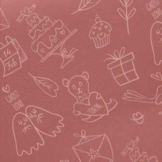 Hand Drawn Cute Valentine&#39; Twill