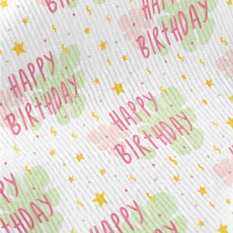 Birthday Text And Stars And Fl Standard Corduroy