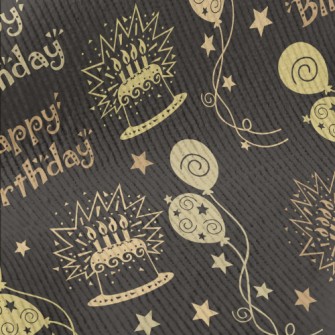 Happy Birthday Text Cake Ballo Standard Corduroy