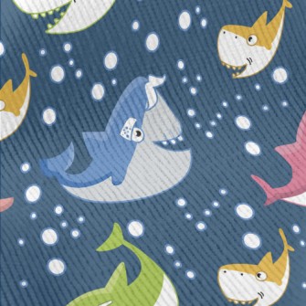 Colorful Shark Family Standard Corduroy