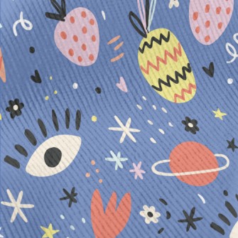 Graffiti Flowers Planet Fruit  Standard Corduroy