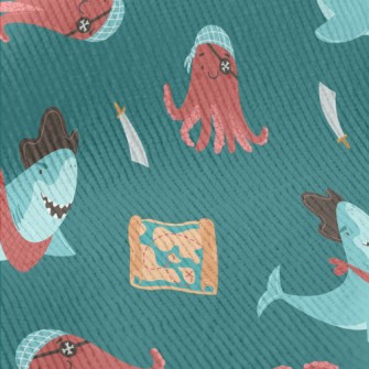 Shark And Octopus Dressed As P Standard Corduroy