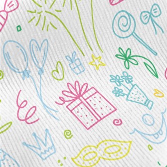 Colorful Line Birthday Party P Standard Corduroy