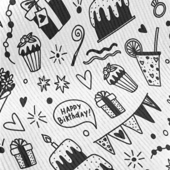 Black And White Birthday Party Standard Corduroy