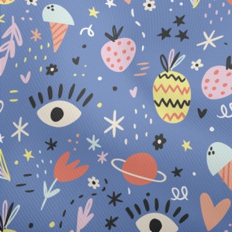 Graffiti Flowers Planet Fruit  Dobby