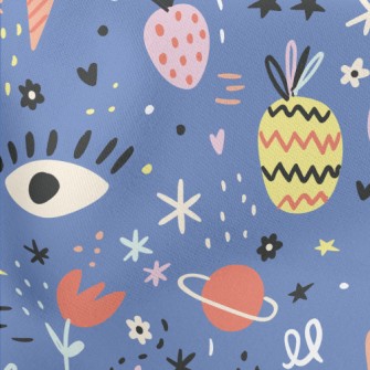 Graffiti Flowers Planet Fruit  Stretch Ponte