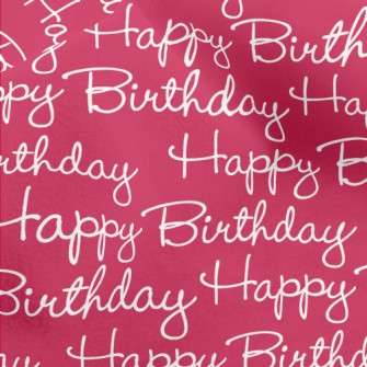 Handwritten Happy Birthday In  Micro Fleece