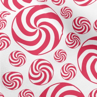 Christmas Red And White Candy Micro Fleece