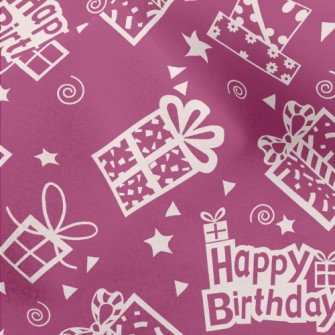 Happy Birthday Text And Gift Micro Fleece