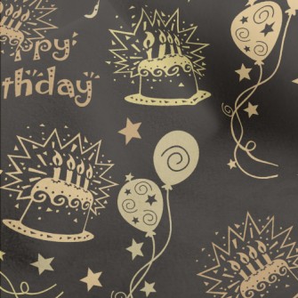 Happy Birthday Text Cake Ballo Micro Fleece