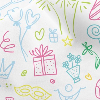 Colorful Line Birthday Party P Micro Fleece