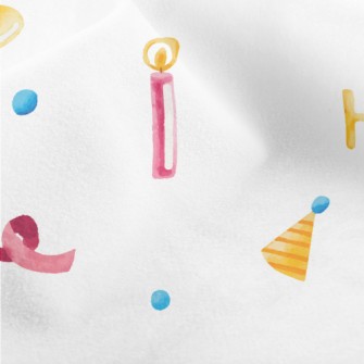 Happy Birthday English Balloon Micro Fleece