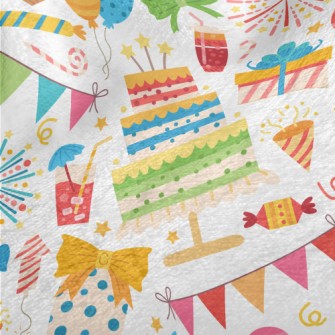 Colorful Birthday Cake Gift Pa Minky