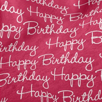 Handwritten Happy Birthday In  Minky