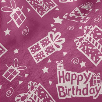 Happy Birthday Text And Gift Minky