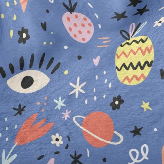 Graffiti Flowers Planet Fruit  Minky