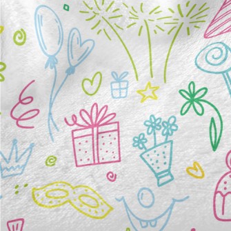 Colorful Line Birthday Party P Minky