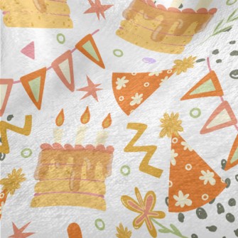 Happy Birthday Cake With Candl Minky