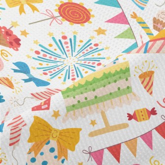 Colorful Birthday Cake Gift Pa Piqué