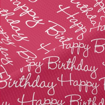 Handwritten Happy Birthday In  Piqué