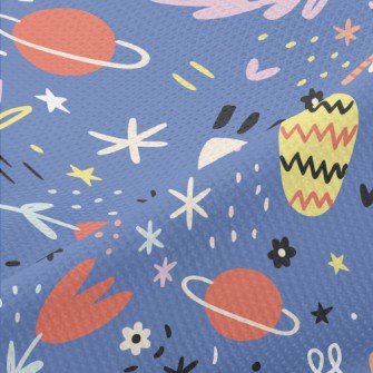 Graffiti Flowers Planet Fruit  Piqué