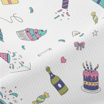 Birthday Party Pattern Piqué