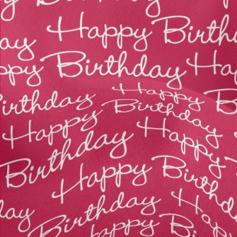 Handwritten Happy Birthday In  Lightweight Performance Linen