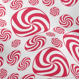 Christmas Red And White Candy Lightweight Performance Linen
