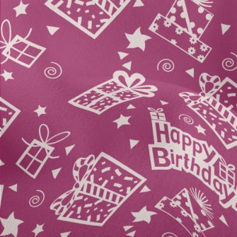 Happy Birthday Text And Gift Lightweight Performance Linen
