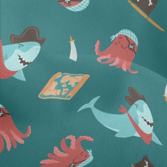 Shark And Octopus Dressed As P Lightweight Performance Linen