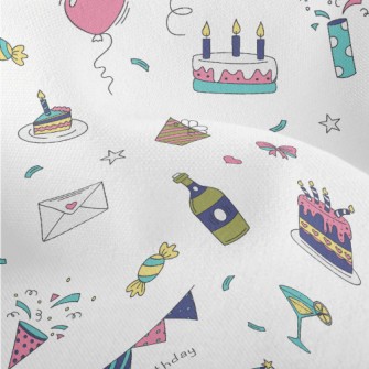 Birthday Party Pattern Lightweight Performance Linen