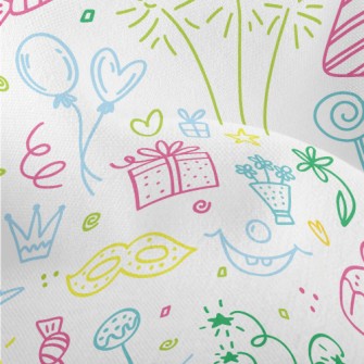 Colorful Line Birthday Party P Lightweight Performance Linen