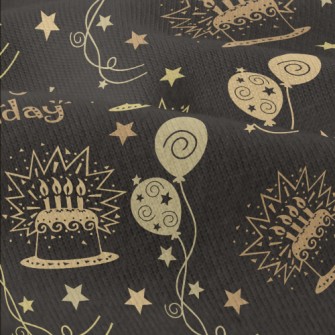 Happy Birthday Text Cake Ballo Modern Jersey