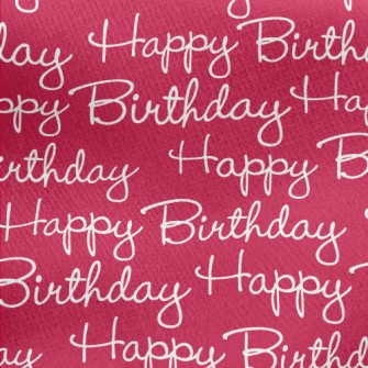 Handwritten Happy Birthday In  Jersey Backed Fleece