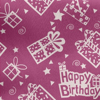 Happy Birthday Text And Gift Jersey Backed Fleece