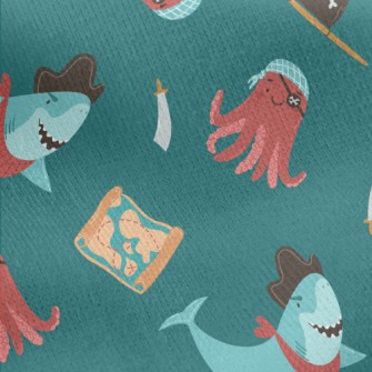 Shark And Octopus Dressed As P Jersey Backed Fleece